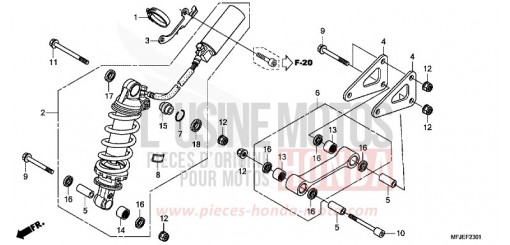 KISSEN, HINTEN (CBR600RA) CBR600RAC de 2012